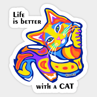 PicatsoCats Reaching-Up Sticker